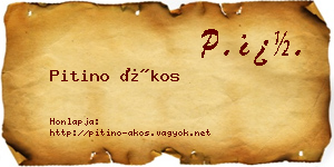 Pitino Ákos névjegykártya